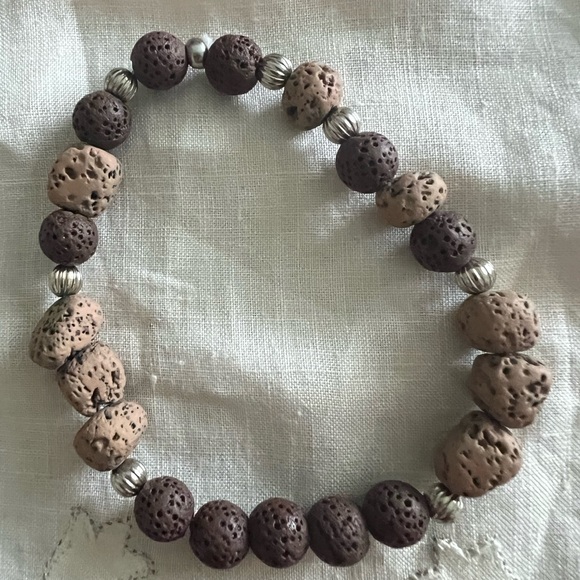 Brown Lava stone bracelets (set of 3) - Picture 7 of 14